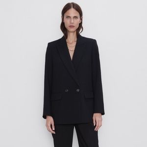 Zara Double Breasted Buttoned Blazer